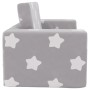 Sofá cama infantil 2 plazas felpa suave gris claro estrellas de vidaXL, Mobiliario para bebés y niños pequeños - Ref: Foro24-...