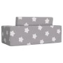 Sofá cama infantil 2 plazas felpa suave gris claro estrellas de vidaXL, Mobiliario para bebés y niños pequeños - Ref: Foro24-...