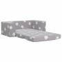 Sofá cama infantil 2 plazas felpa suave gris claro estrellas de vidaXL, Mobiliario para bebés y niños pequeños - Ref: Foro24-...