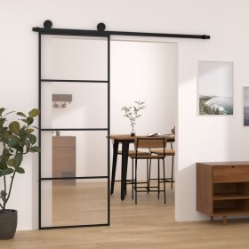 Schiebetür mit ESG-Aluminium-Glasbeschlagsatz 76x205 cm von vidaXL, Türen für zu Hause - Ref: Foro24-3152146, Preis: 196,14 €...