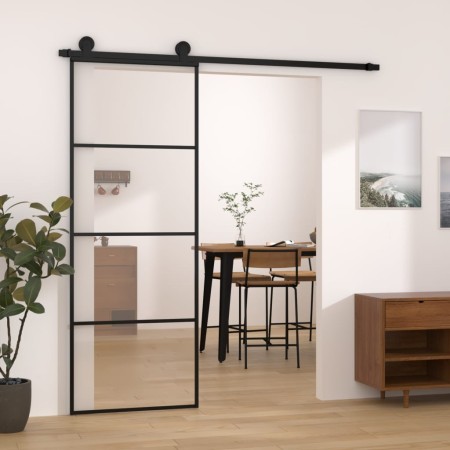 Schiebetür mit ESG-Aluminium-Glasbeschlagsatz 76x205 cm von vidaXL, Türen für zu Hause - Ref: Foro24-3152146, Preis: 205,32 €...