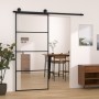 Schiebetür mit ESG-Aluminium-Glasbeschlagsatz 90x205 cm von vidaXL, Türen für zu Hause - Ref: Foro24-3152148, Preis: 249,89 €...