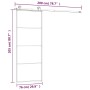 Puerta corredera con set herrajes vidrio ESG aluminio 76x205 cm de vidaXL, Puertas para el hogar - Ref: Foro24-3152146, Preci...