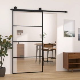 Puerta corredera set herrajes vidrio ESG aluminio 102,5x205 cm de vidaXL, Puertas para el hogar - Ref: Foro24-3152150, Precio...