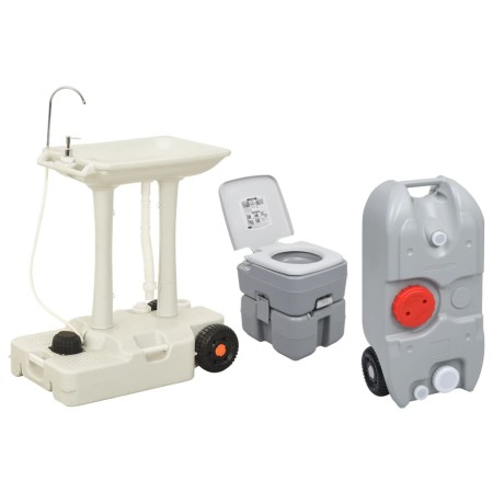 Juego inodoro con lavabo y depósito agua portátil para camping de vidaXL, Camping y senderismo - Ref: Foro24-3154914, Precio:...