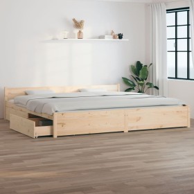 Bed frame with drawers 180x200 cm by vidaXL, Beds and slatted bases - Ref: Foro24-3103574, Price: 254,62 €, Discount: %