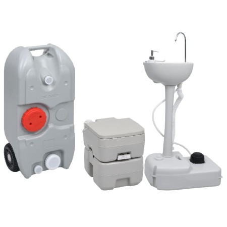 Toilet set with sink and portable water tank for camping by vidaXL, Camping and hiking - Ref: Foro24-3154911, Price: 323,13 €...