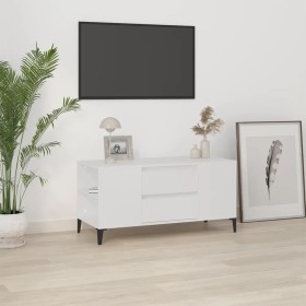 White plywood TV cabinet 102x44.5x50 cm by vidaXL, TV Furniture - Ref: Foro24-819604, Price: 76,94 €, Discount: %