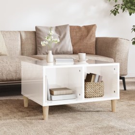 Plywood white glossy coffee table 60x50x36.5 cm by vidaXL, Coffee table - Ref: Foro24-821030, Price: 46,99 €, Discount: %