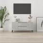 TV stand made of gray concrete plywood 102x44.5x50 cm by vidaXL, TV Furniture - Ref: Foro24-819608, Price: 80,56 €, Discount: %