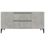 TV stand made of gray concrete plywood 102x44.5x50 cm by vidaXL, TV Furniture - Ref: Foro24-819608, Price: 80,56 €, Discount: %