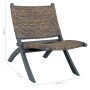 Stuhl aus natürlichem Kubu-Rattan und massivem grauem Mahagoniholz von vidaXL, Sessel - Ref: Foro24-285801, Preis: 147,99 €, ...