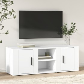 TV stand made of white plywood 100x31.5x35 cm by vidaXL, TV Furniture - Ref: Foro24-819428, Price: 61,83 €, Discount: %