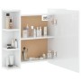 Mueble con espejo y luces LED blanco brillante 70x16,5x60 cm de vidaXL, Tocadores de baño - Ref: Foro24-808879, Precio: 85,99...