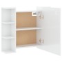 Mueble con espejo y luces LED blanco brillante 70x16,5x60 cm de vidaXL, Tocadores de baño - Ref: Foro24-808879, Precio: 85,99...