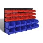 Wall garage storage boxes 30 pcs blue and red by vidaXL, Tool cabinets - Ref: Foro24-140761, Price: 39,78 €, Discount: %