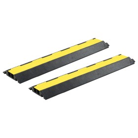 Cable protection ramps 2 units 2 channels rubber 101.5 cm by vidaXL, Road and traffic signs - Ref: Foro24-3057526, Price: 78,...