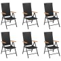 7-teiliges Garten-Essset in Schwarz und Braun von vidaXL, Gartensets - Ref: Foro24-3060085, Preis: 620,05 €, Rabatt: %