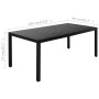 Juego de comedor para jardín 7 piezas negro y marrón de vidaXL, Conjuntos de jardín - Ref: Foro24-3060086, Precio: 646,03 €, ...