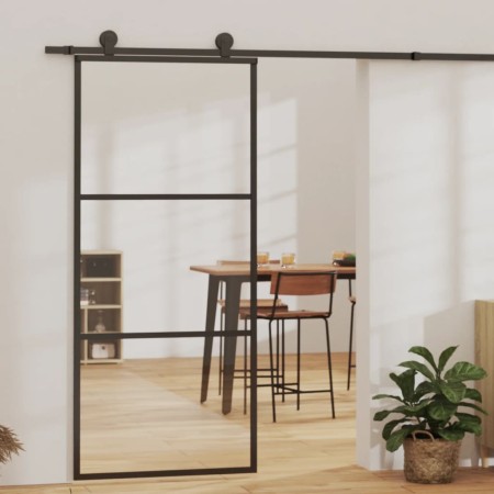 Schiebetür mit ESG-Glas und Aluminiumbeschlägen 90x205 cm von vidaXL, Türen - Ref: Foro24-3081941, Preis: 223,52 €, Rabatt: %