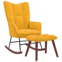 Silla mecedora con reposapiés tela amarillo mostaza de vidaXL, Mecedoras - Ref: Foro24-328157, Precio: 135,05 €, Descuento: %