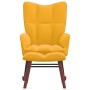 Silla mecedora con reposapiés tela amarillo mostaza de vidaXL, Mecedoras - Ref: Foro24-328157, Precio: 135,05 €, Descuento: %