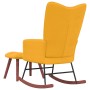 Silla mecedora con reposapiés tela amarillo mostaza de vidaXL, Mecedoras - Ref: Foro24-328157, Precio: 135,05 €, Descuento: %