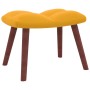 Silla mecedora con reposapiés tela amarillo mostaza de vidaXL, Mecedoras - Ref: Foro24-328157, Precio: 135,05 €, Descuento: %