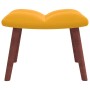 Silla mecedora con reposapiés tela amarillo mostaza de vidaXL, Mecedoras - Ref: Foro24-328157, Precio: 135,05 €, Descuento: %