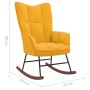 Silla mecedora con reposapiés tela amarillo mostaza de vidaXL, Mecedoras - Ref: Foro24-328157, Precio: 135,05 €, Descuento: %