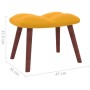 Silla mecedora con reposapiés tela amarillo mostaza de vidaXL, Mecedoras - Ref: Foro24-328157, Precio: 135,05 €, Descuento: %