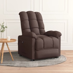 Sillón reclinable eléctrico tela marrón oscuro de vidaXL, Sillones - Ref: Foro24-3073753, Precio: 267,93 €, Descuento: %