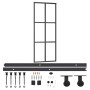 Sliding door with ESG glass and aluminum hardware 76x205 cm by vidaXL, Doors - Ref: Foro24-3081945, Price: 256,67 €, Discount: %