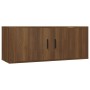 Set de muebles para TV 4 pzas madera contrachapada marrón roble de vidaXL, Muebles TV - Ref: Foro24-3188605, Precio: 183,99 €...