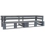 Garden sofa made of gray wooden pallets, 2 seats by vidaXL, garden benches - Ref: Foro24-276312, Price: 152,93 €, Discount: %