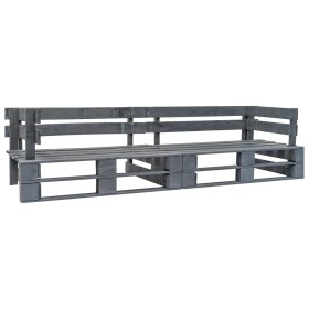 Garden sofa made of gray wooden pallets, 2 seats by vidaXL, garden benches - Ref: Foro24-276312, Price: 133,99 €, Discount: %