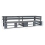 Garden sofa made of gray wooden pallets, 2 seats by vidaXL, garden benches - Ref: Foro24-276312, Price: 152,93 €, Discount: %