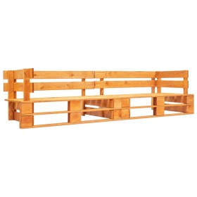 2-seater pallet garden sofa in honey brown wood by vidaXL, garden benches - Ref: Foro24-277449, Price: 131,44 €, Discount: %