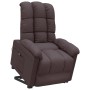 Sillón elevable tela marrón oscuro de vidaXL, Sillones - Ref: Foro24-3100345, Precio: 390,99 €, Descuento: %