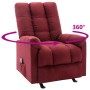 Sillón de masaje reclinable de tela color vino tinto de vidaXL, Sillones de masaje eléctricos - Ref: Foro24-321413, Precio: 2...