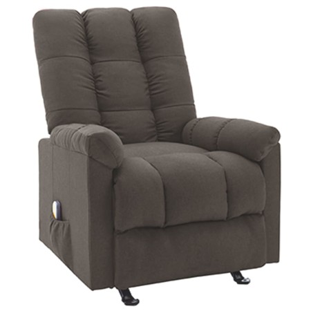 Taupe gray fabric reclining massage chair by vidaXL, Electric massage chairs - Ref: Foro24-321418, Price: 237,99 €, Discount: %