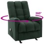 Sillón de masaje reclinable de tela verde oscuro de vidaXL, Sillones de masaje eléctricos - Ref: Foro24-321416, Precio: 237,6...