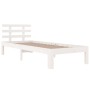 Estructura de cama individual madera maciza blanca 75x190 cm de vidaXL, Camas y somieres - Ref: Foro24-814715, Precio: 72,24 ...