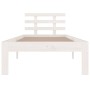 Estructura de cama madera maciza individual blanco 75x190 cm de vidaXL, Camas y somieres - Ref: Foro24-814715, Precio: 72,24 ...