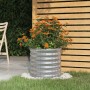 Powder coated steel planter 40x40x36 cm silver by vidaXL, Pots and planters - Ref: Foro24-318847, Price: 23,63 €, Discount: %