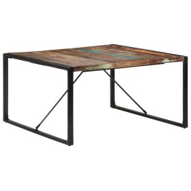 Recycled solid wood dining table 140x140x75 cm by vidaXL, Kitchen and dining tables - Ref: Foro24-321573, Price: 202,76 €, Di...