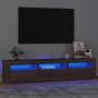 Mueble de TV con luces LED color marrón roble 180x35x40 cm de vidaXL, Muebles TV - Ref: Foro24-3152761, Precio: 147,52 €, Des...