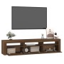 Mueble de TV con luces LED color marrón roble 180x35x40 cm de vidaXL, Muebles TV - Ref: Foro24-3152761, Precio: 147,52 €, Des...