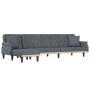 L-förmiges Schlafsofa aus dunkelgrauem Samt, 271 x 140 x 70 cm von vidaXL, Sofas - Ref: Foro24-3157277, Preis: 423,56 €, Raba...