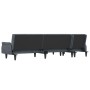 L-förmiges Schlafsofa aus dunkelgrauem Samt, 271 x 140 x 70 cm von vidaXL, Sofas - Ref: Foro24-3157277, Preis: 423,56 €, Raba...